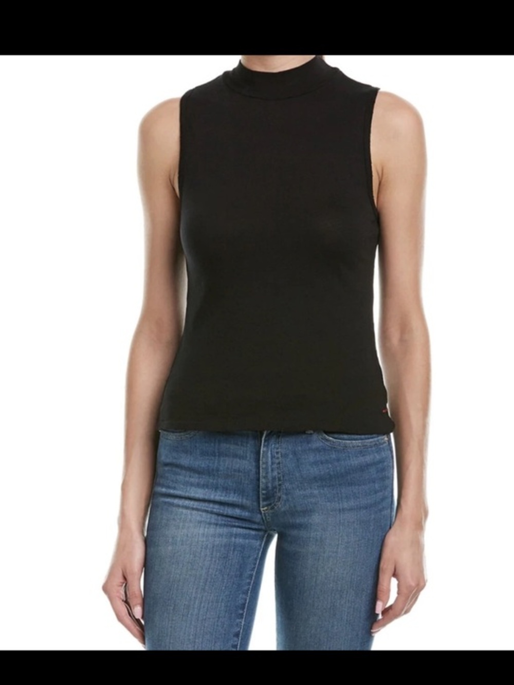 n:PHILANTHROPY Black Sleeveless Mock Neck Tank XS